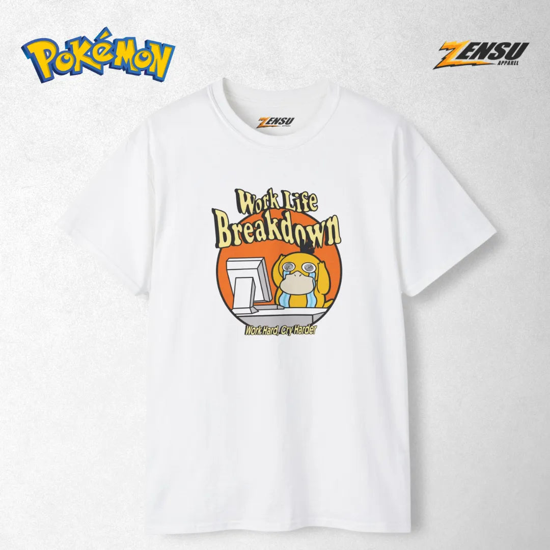 Psyduck Work Life Breakdown - Pokemon | Premium Kaos Anime Z129