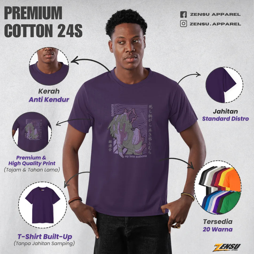 Tomura Shiragaki Violet Intimidation - My Hero Academia | Premium Kaos Anime Z050