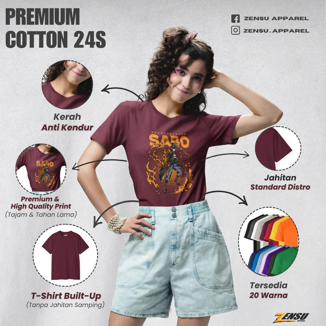 Sabo Ryusoken - One Piece | Premium Kaos Anime Z084