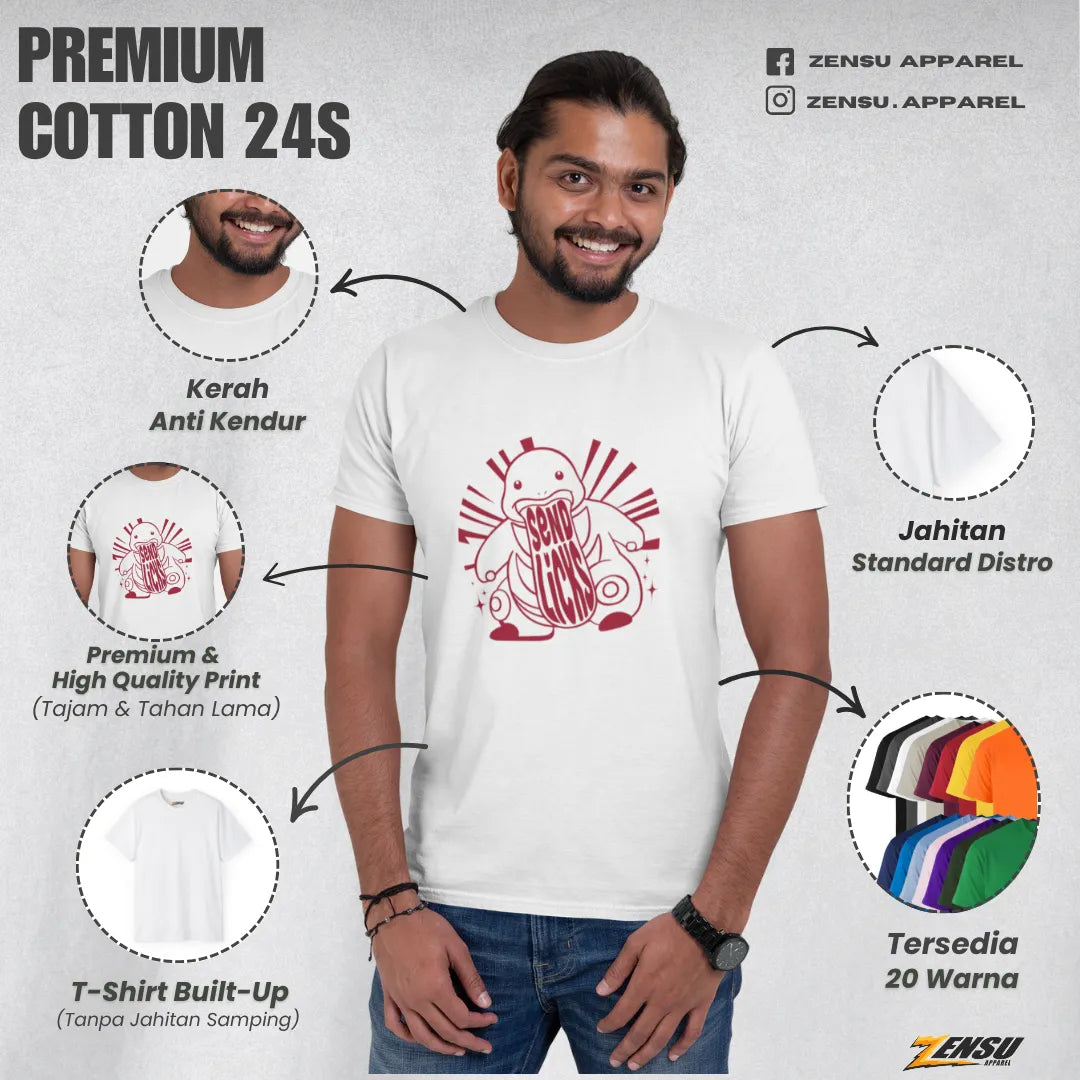 Licktung Send Licks - Pokemon | Premium Kaos Anime Z125