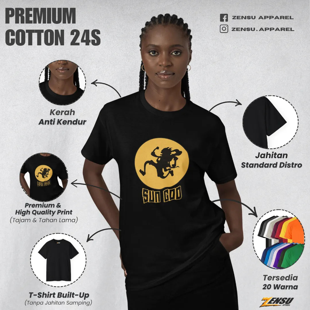 Sun God Luffy - One Piece | Premium Kaos Anime Z135
