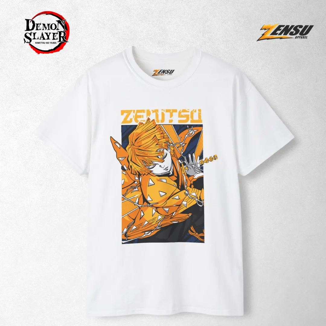 Zenitsu Thunder Slash - Demon Slayer | Baju Kaos Anime Z020