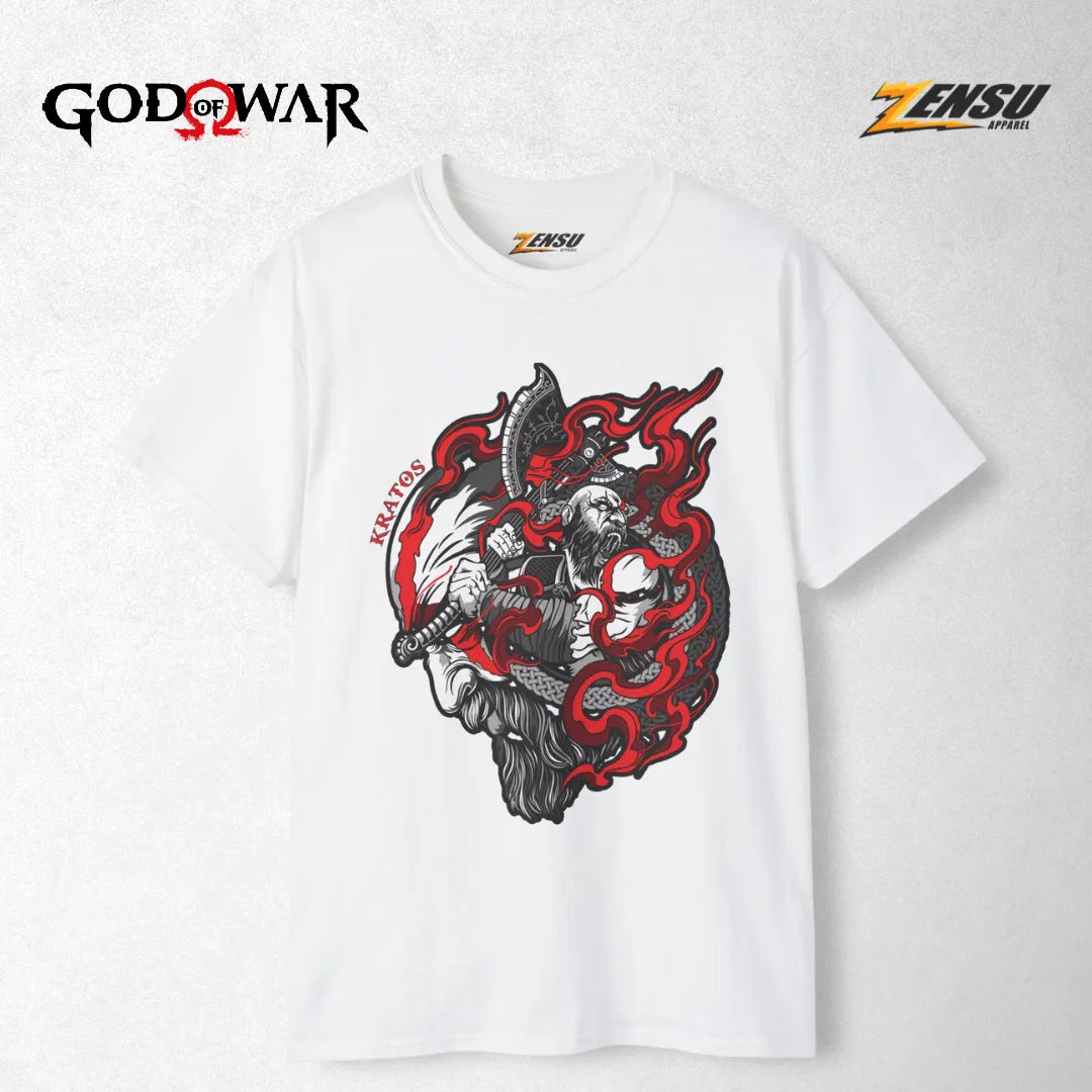 Kratos Battle Axe - God of War | Baju Kaos Streetwear Z062