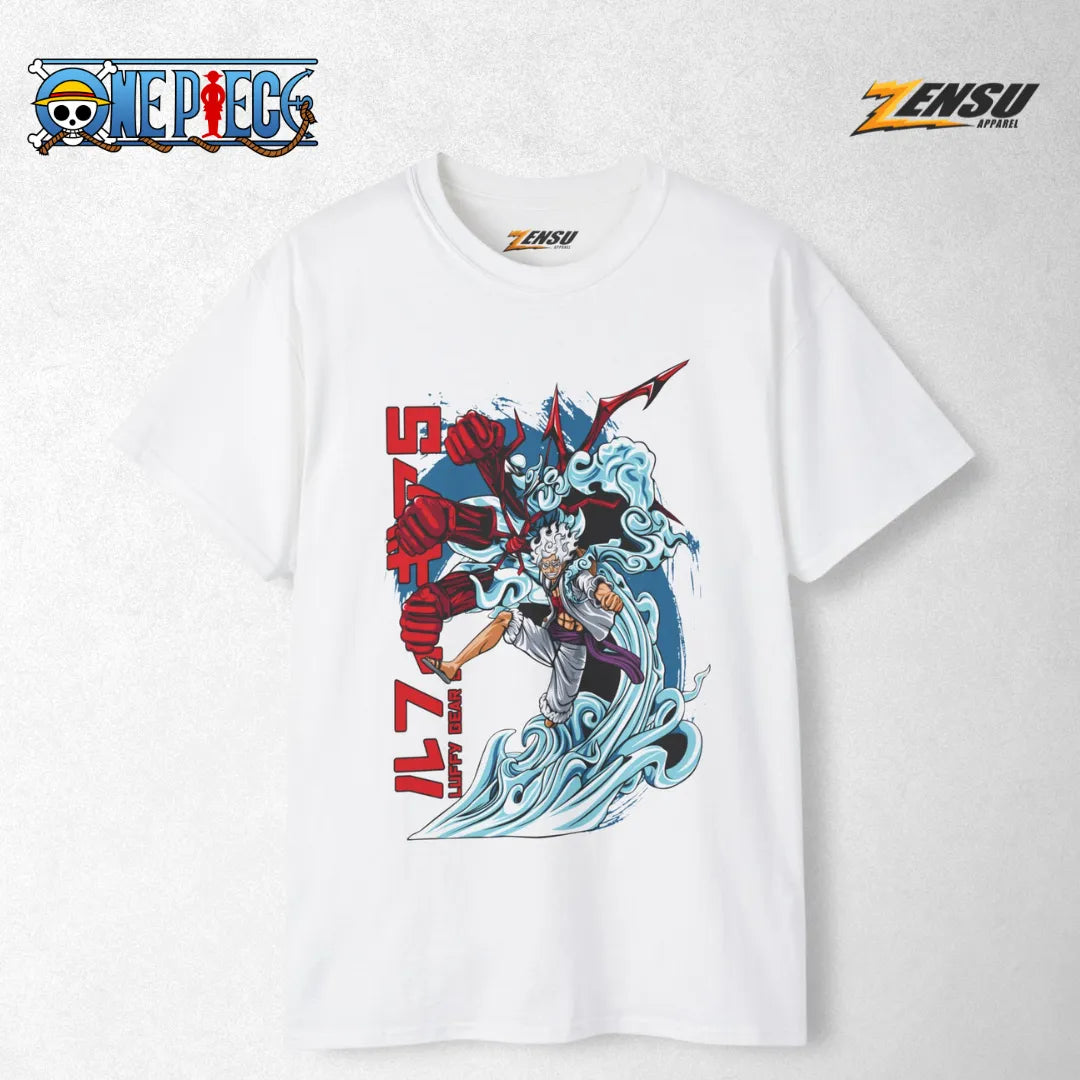 Luffy Gear 5 Attack - One Piece | Baju Kaos Anime Z038