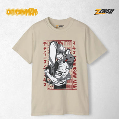 Denji X Pochita - Chainsaw Man | Baju Kaos Anime Z008