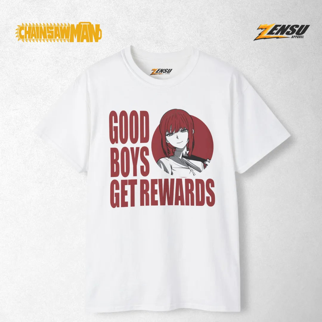 Makima Good Boys Get Rewards - Chainsaw Man | Baju Kaos Anime Z013