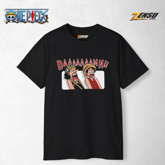 Daaaaaaamn!! Usop Luffy - One Piece | Premium Kaos Anime Z150