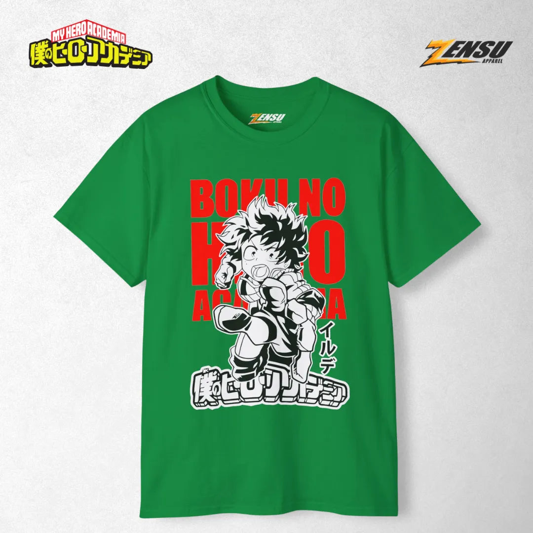 Izuku Midoriya Smash!! - My Hero Academia | Baju Kaos Anime Z045