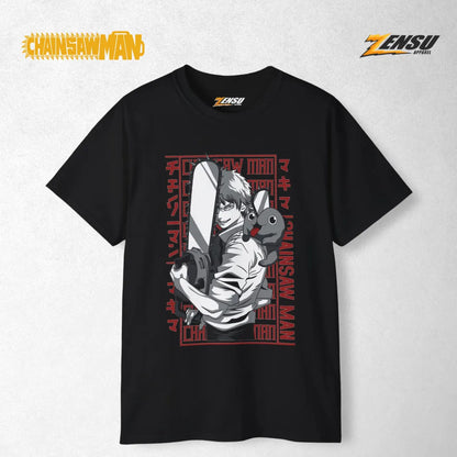 Denji X Pochita - Chainsaw Man | Baju Kaos Anime Z008