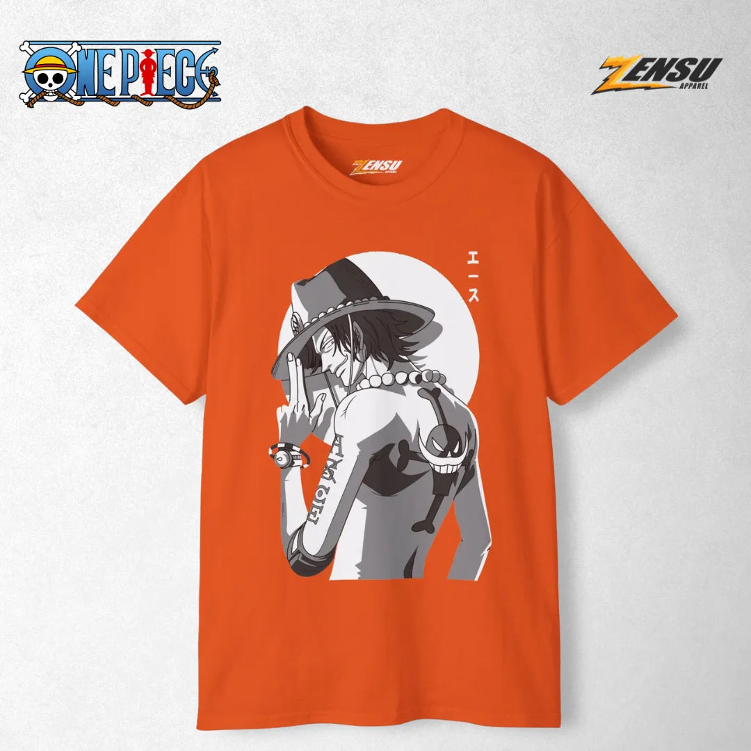 Fire Fist Ace - One Piece | Baju Kaos Anime Z035