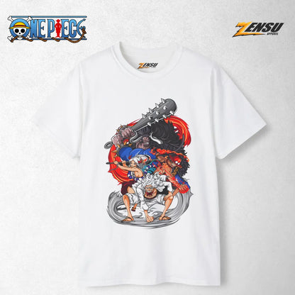 Luffy Gear 5, Ace, Yamato & Kaido - One Piece | Baju Kaos Anime Z037