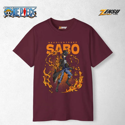 Sabo Ryusoken - One Piece | Baju Kaos Anime Z084