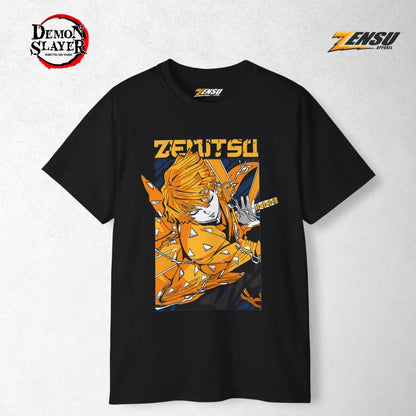 Zenitsu Thunder Slash - Demon Slayer | Baju Kaos Anime Z020