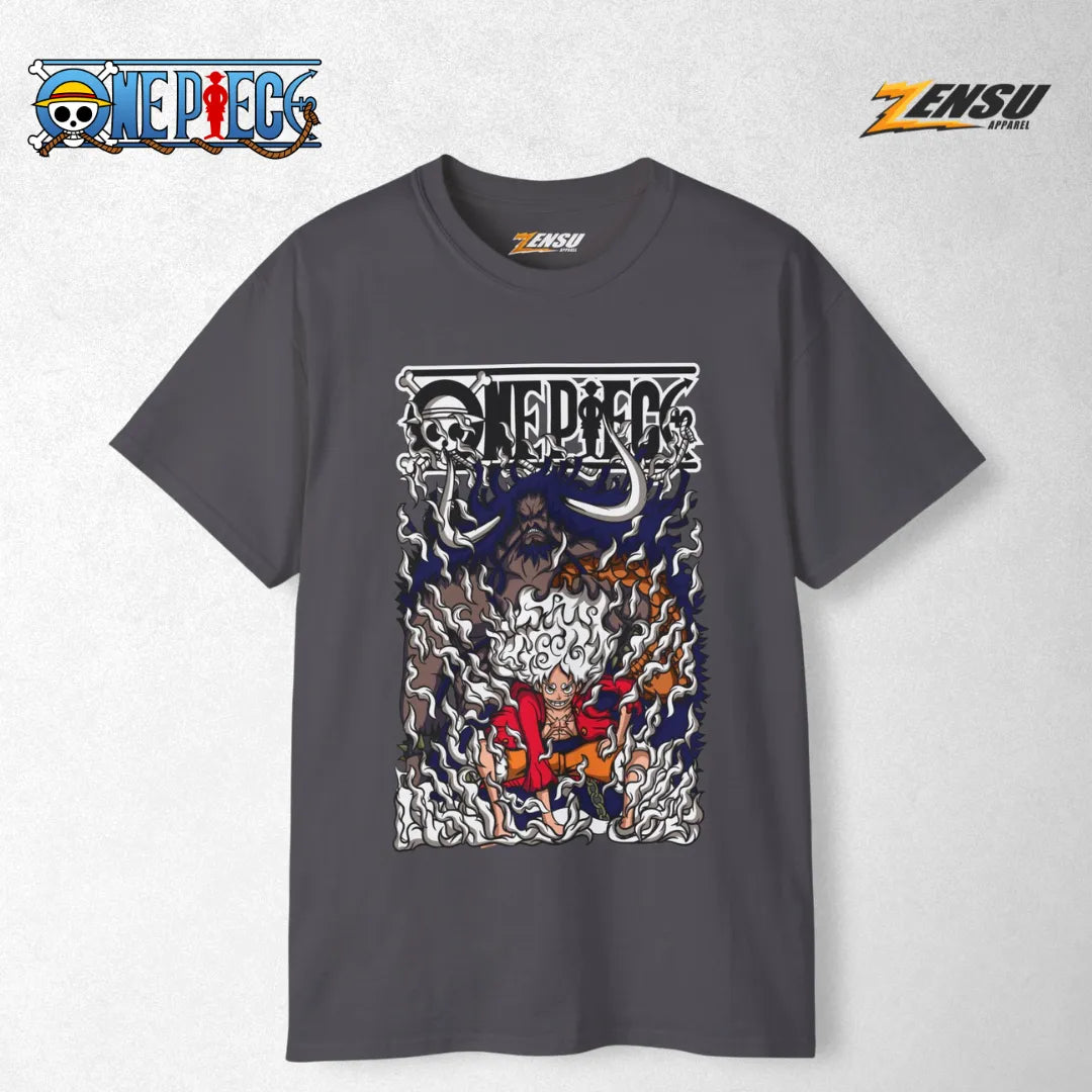 Luffy Gear 5 X Kaido - One Piece | Baju Kaos Anime Z036