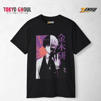 Kaneki Half Ghoul, Half Human - Tokyo Ghoul | Baju Kaos Anime Z055