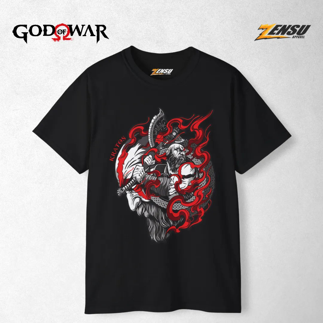 Kratos Battle Axe - God of War | Baju Kaos Streetwear Z062