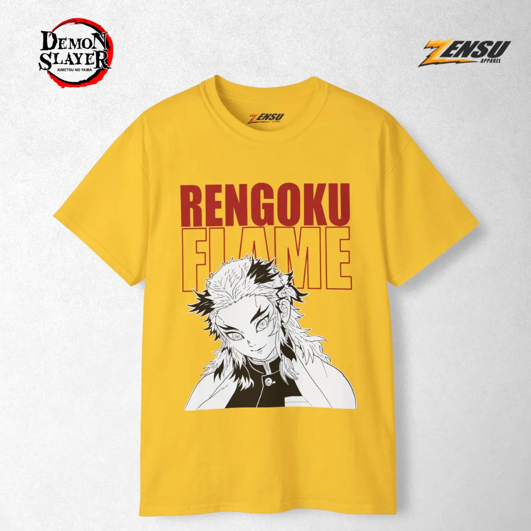 Rengoku Flame Hashira - Demon Slayer | Baju Kaos Anime Z019