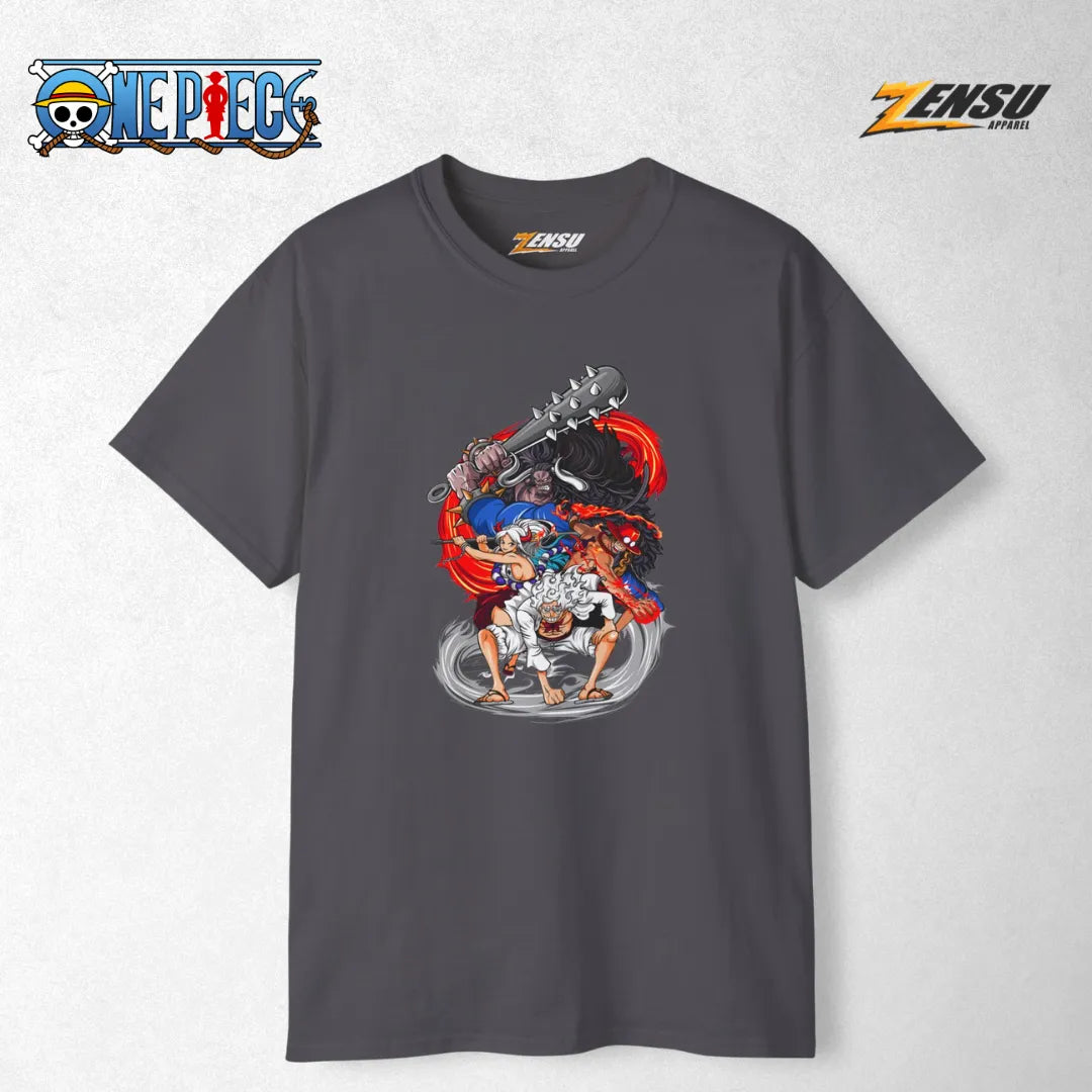 Luffy Gear 5, Ace, Yamato & Kaido - One Piece | Premium Kaos Anime Z037