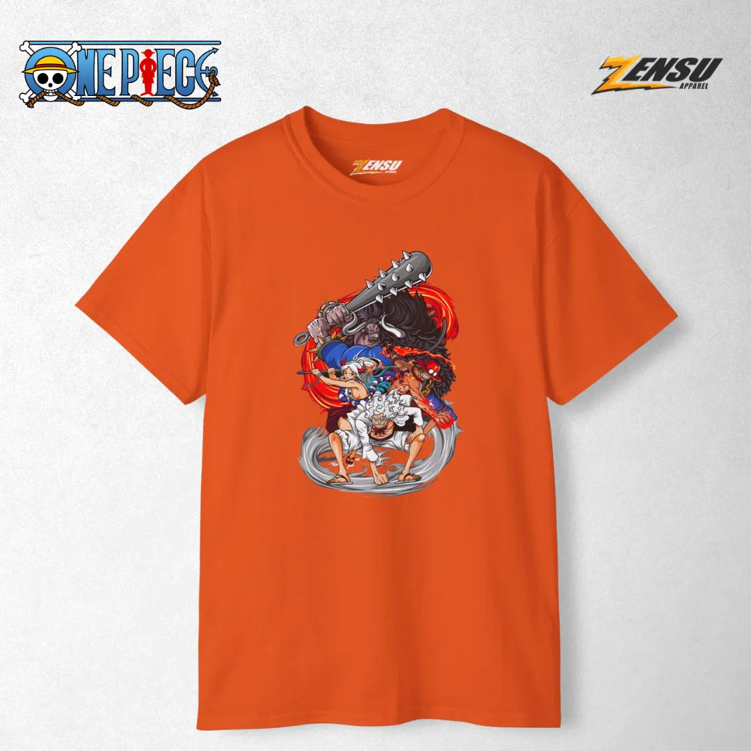 Luffy Gear 5, Ace, Yamato & Kaido - One Piece | Premium Kaos Anime Z037
