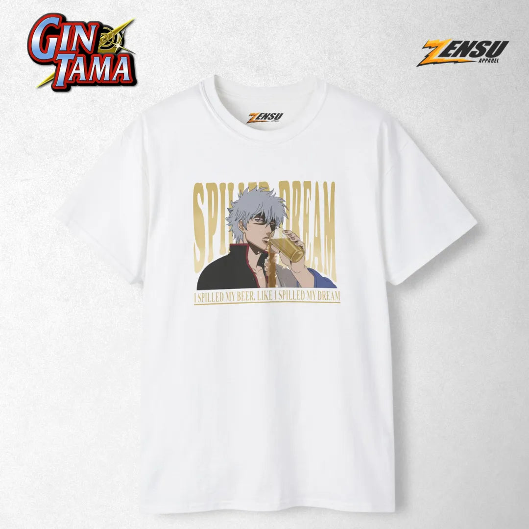 Gintoki Spilled Dream - Gintama | Premium Kaos Anime Z099