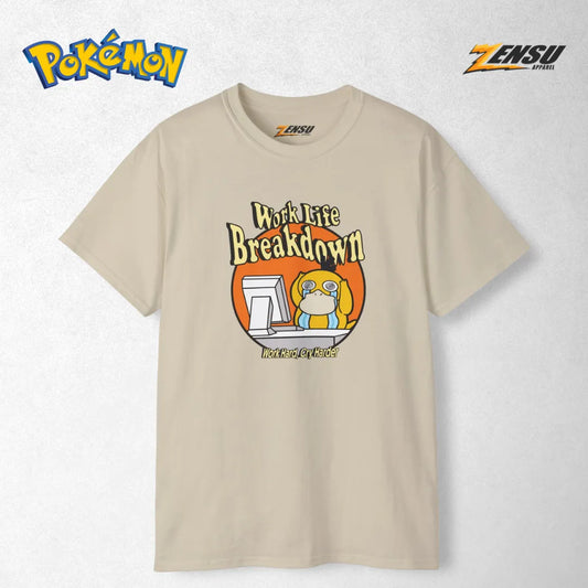 Psyduck Work Life Breakdown - Pokemon | Premium Kaos Anime Z129
