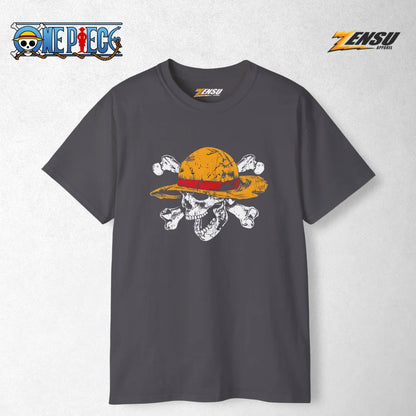 Tengkorak Topi Jerami - One Piece | Premium Kaos Anime Z148