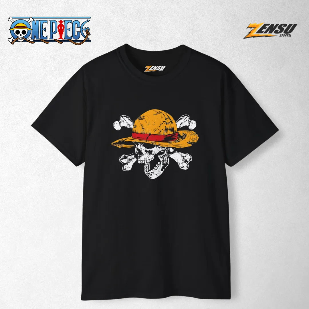 Tengkorak Topi Jerami - One Piece | Premium Kaos Anime Z148