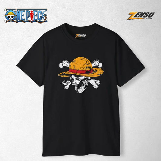 Tengkorak Topi Jerami - One Piece | Premium Kaos Anime Z148