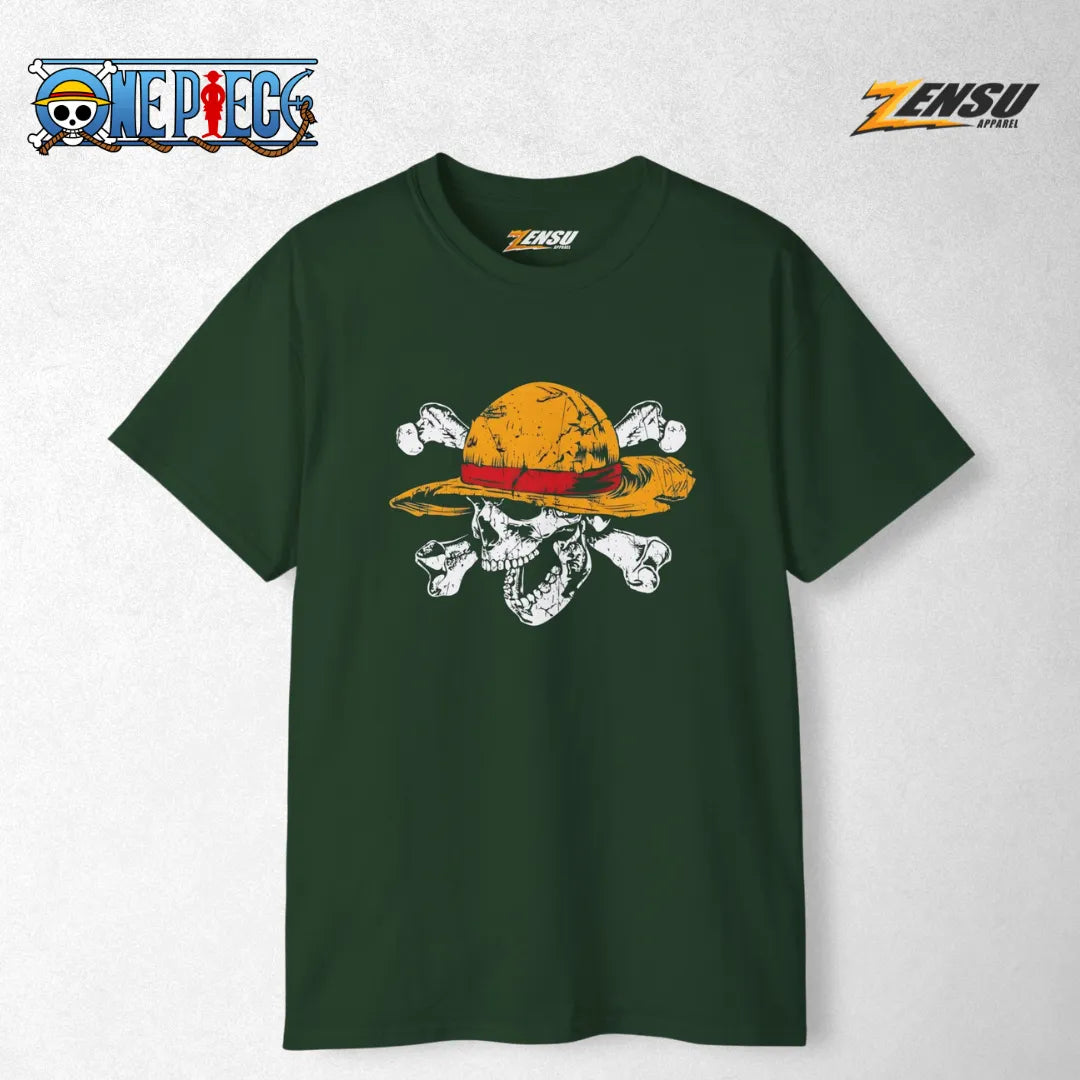 Tengkorak Topi Jerami - One Piece | Premium Kaos Anime Z148