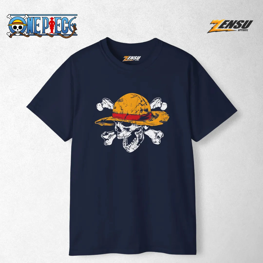 Tengkorak Topi Jerami - One Piece | Premium Kaos Anime Z148