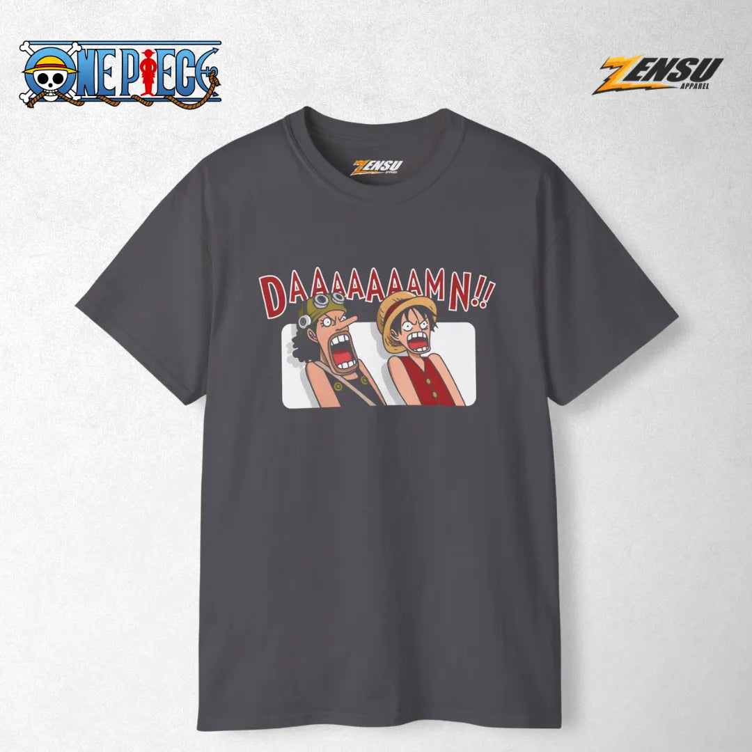 Daaaaaaamn!! Usop Luffy - One Piece | Premium Kaos Anime Z150