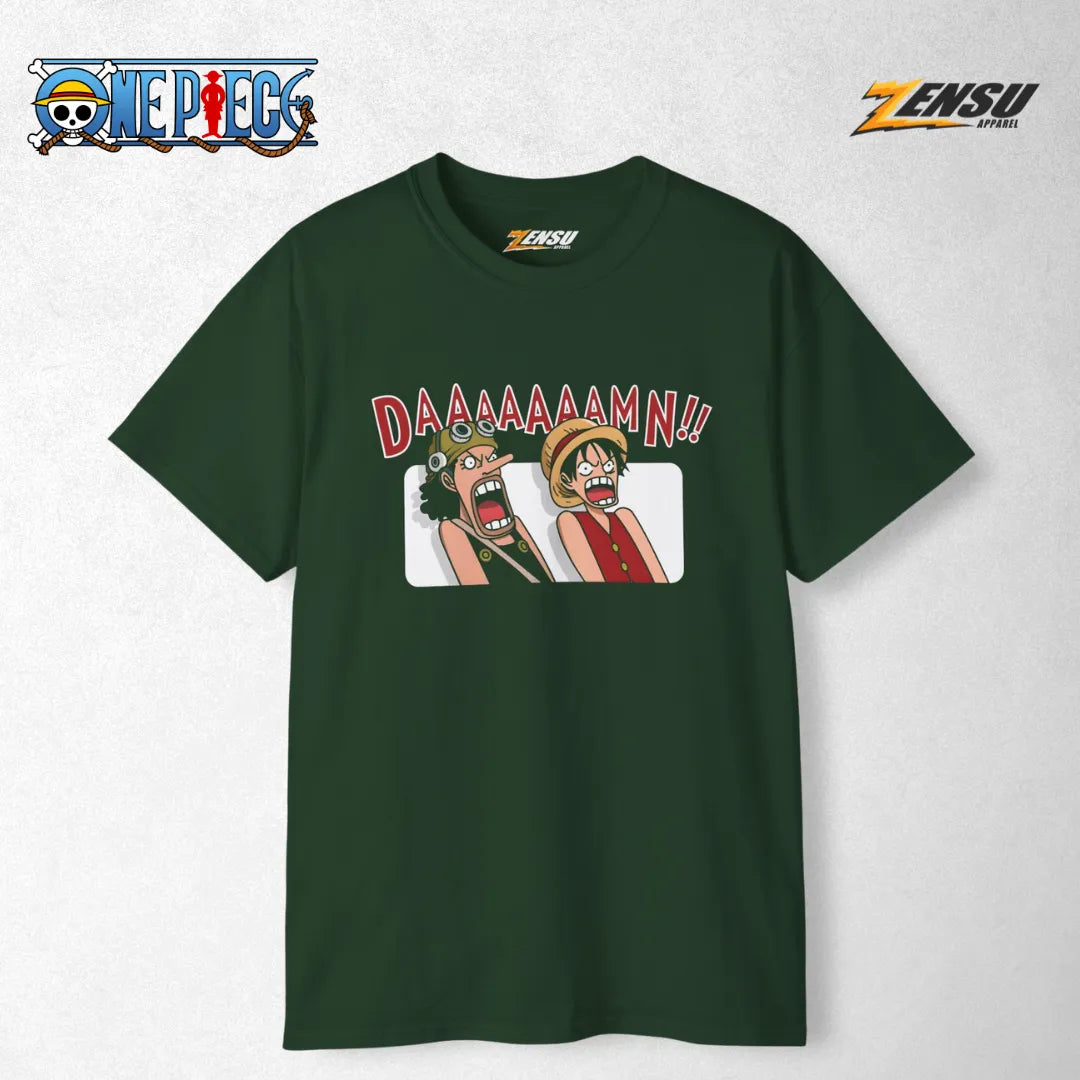 Daaaaaaamn!! Usop Luffy - One Piece | Premium Kaos Anime Z150