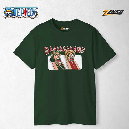 Daaaaaaamn!! Usop Luffy - One Piece | Premium Kaos Anime Z150