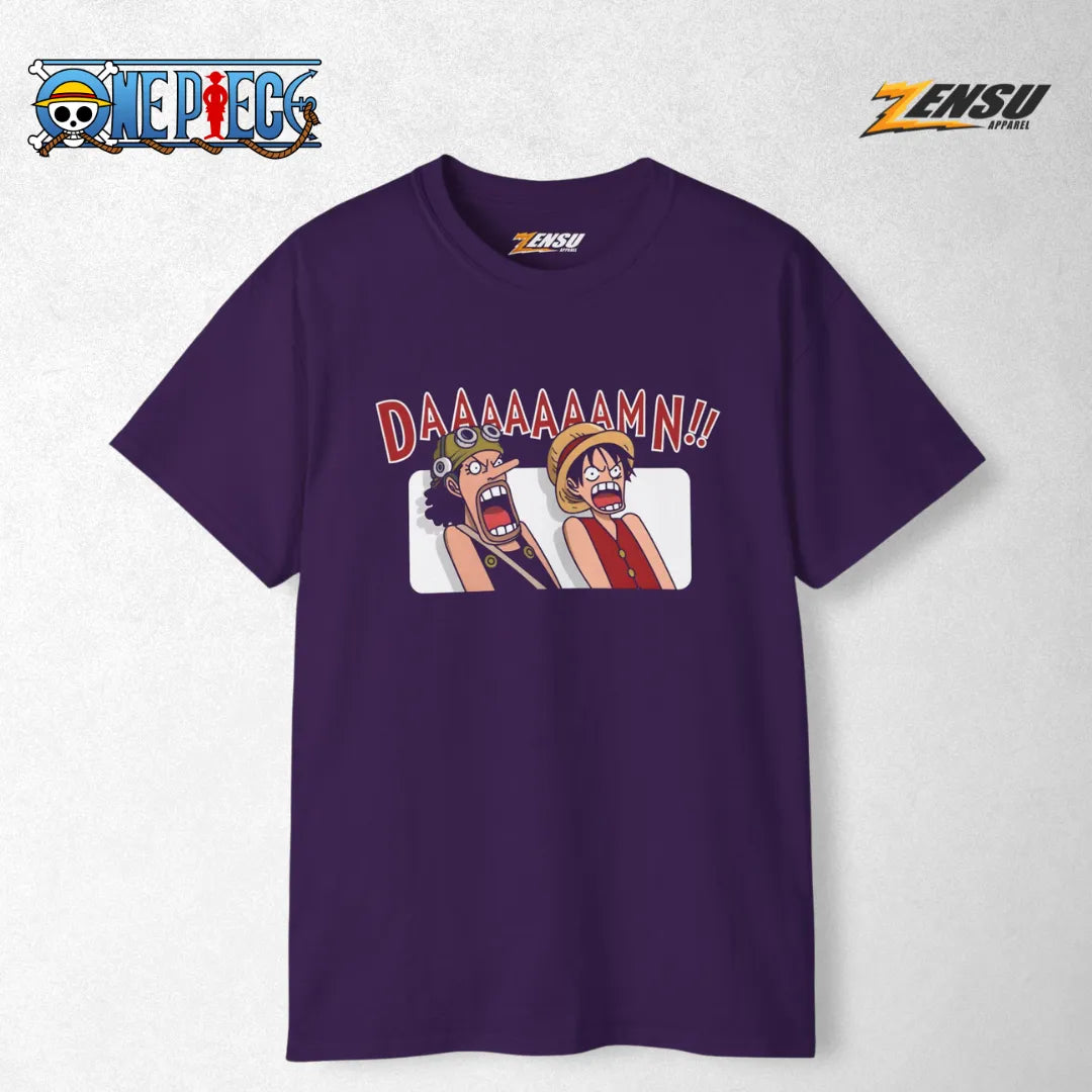 Daaaaaaamn!! Usop Luffy - One Piece | Premium Kaos Anime Z150