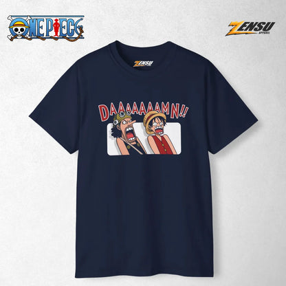 Daaaaaaamn!! Usop Luffy - One Piece | Premium Kaos Anime Z150