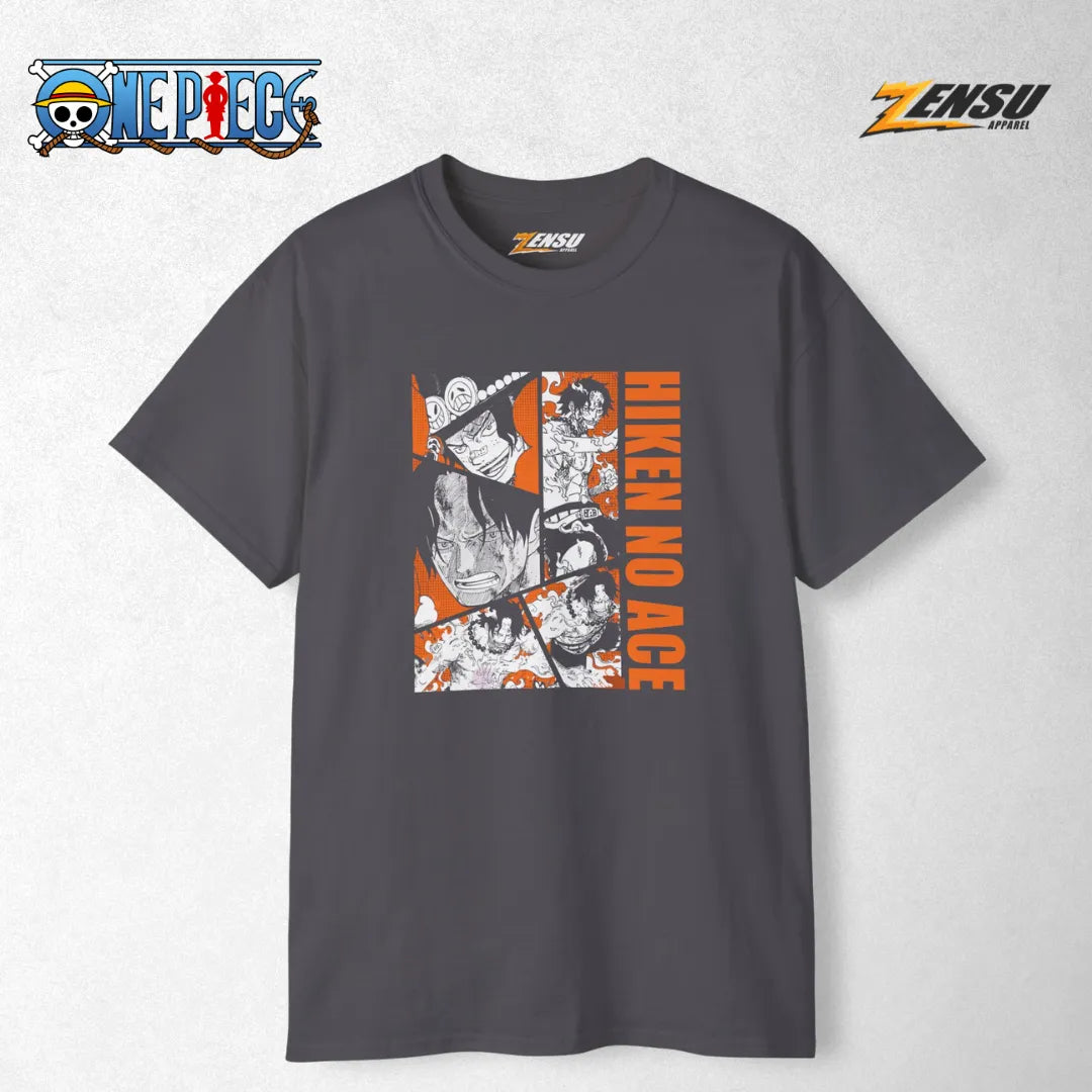 Tinju Api Ace - One Piece | Premium Kaos Anime Z160