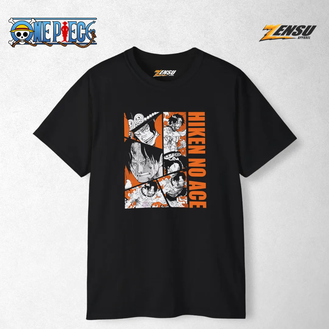 Tinju Api Ace - One Piece | Premium Kaos Anime Z160