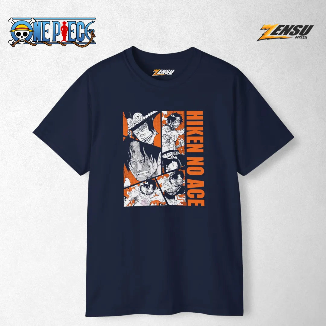 Tinju Api Ace - One Piece | Premium Kaos Anime Z160