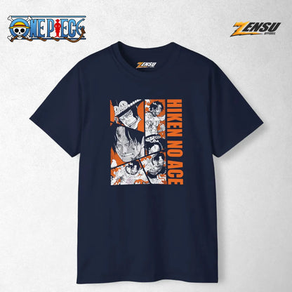 Tinju Api Ace - One Piece | Premium Kaos Anime Z160