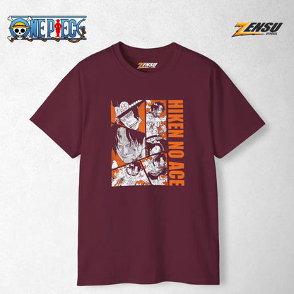 Tinju Api Ace - One Piece | Premium Kaos Anime Z160