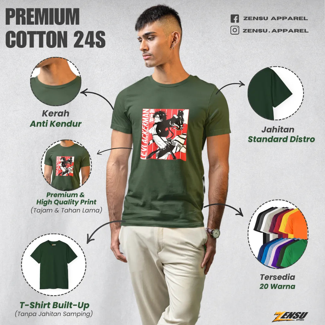 Heishicho Levi - Attack On Titan | Premium Kaos Anime Z002