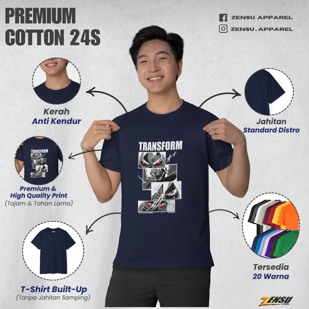 Eren Transform - Attack On Titan | Premium Kaos Anime Z004