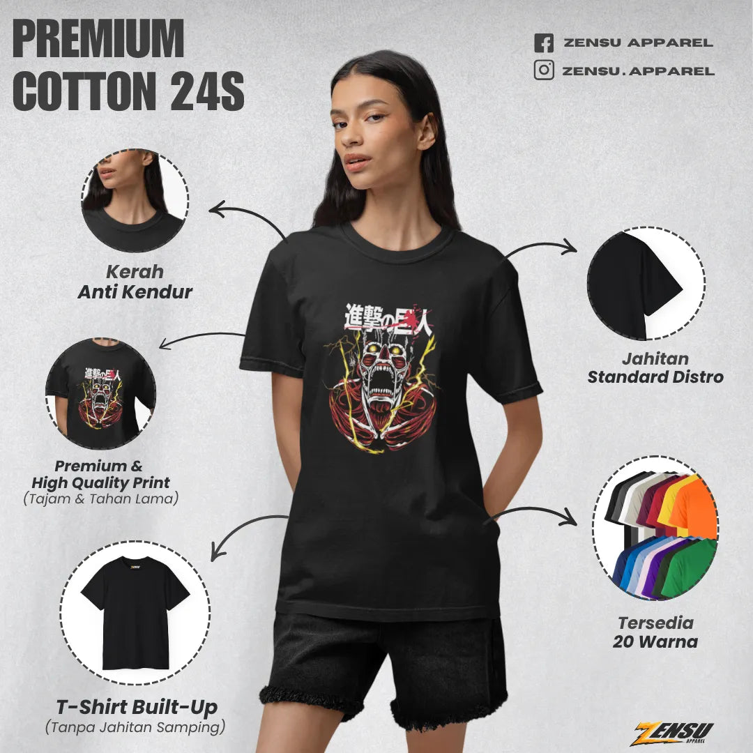 Titan Transformation - Attack On Titan | Premium Kaos Anime Z005