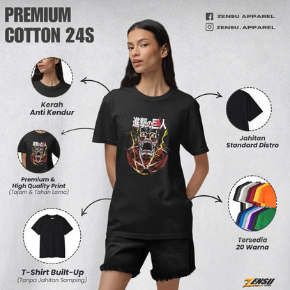 Titan Transformation - Attack On Titan | Premium Kaos Anime Z005