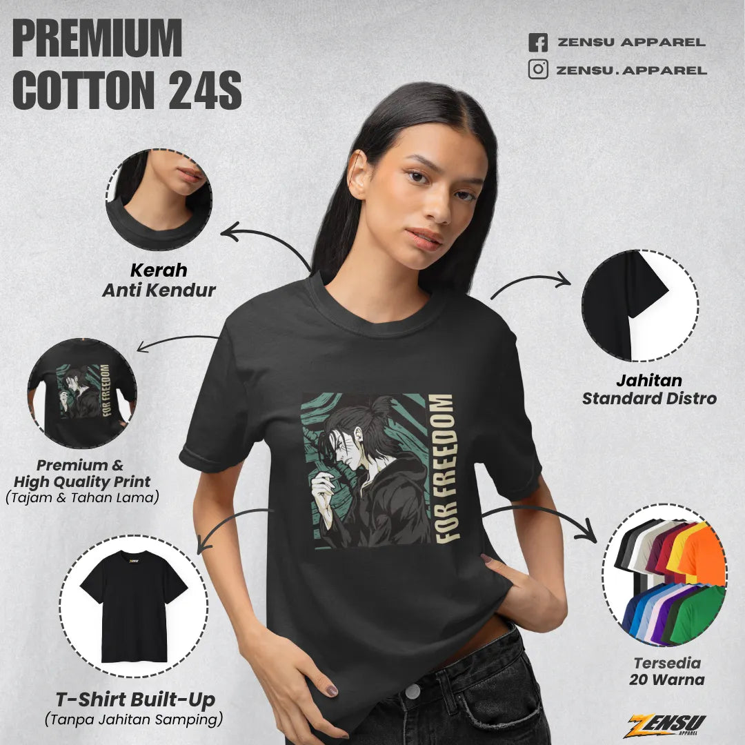 Eren For Freedom - Attack On Titan | Premium Kaos Anime Z006