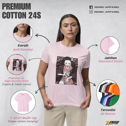 Nezuko Demon - Demon Slayer | Premium Kaos Anime Z016