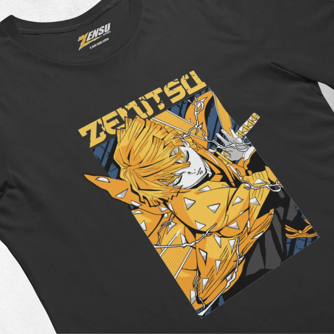 Zenitsu Thunder Slash - Demon Slayer | Premium Kaos Anime Z020