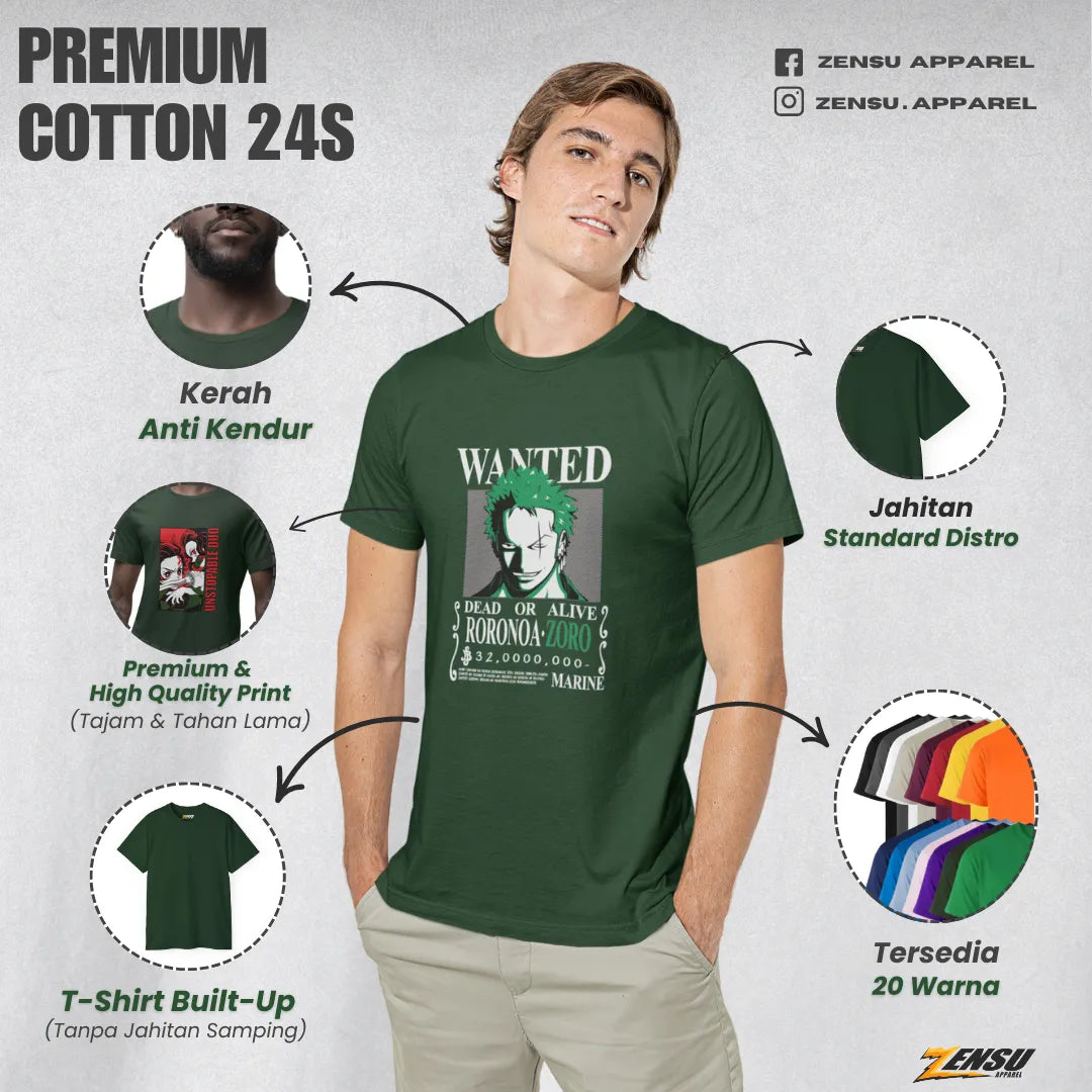Zoro Bounty - One Piece | Premium Kaos Anime Z034