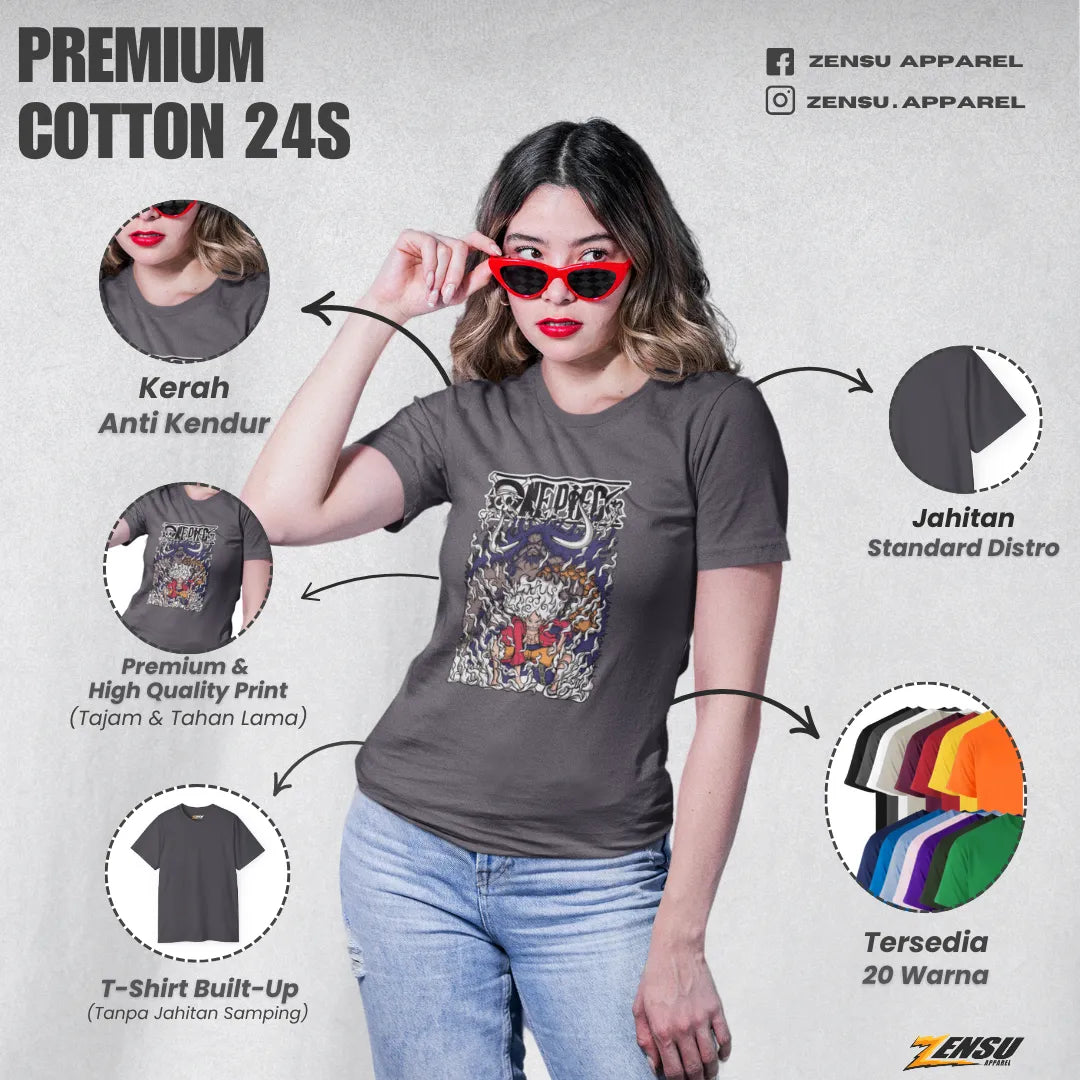 Luffy Gear 5 X Kaido - One Piece | Premium Kaos Anime Z036