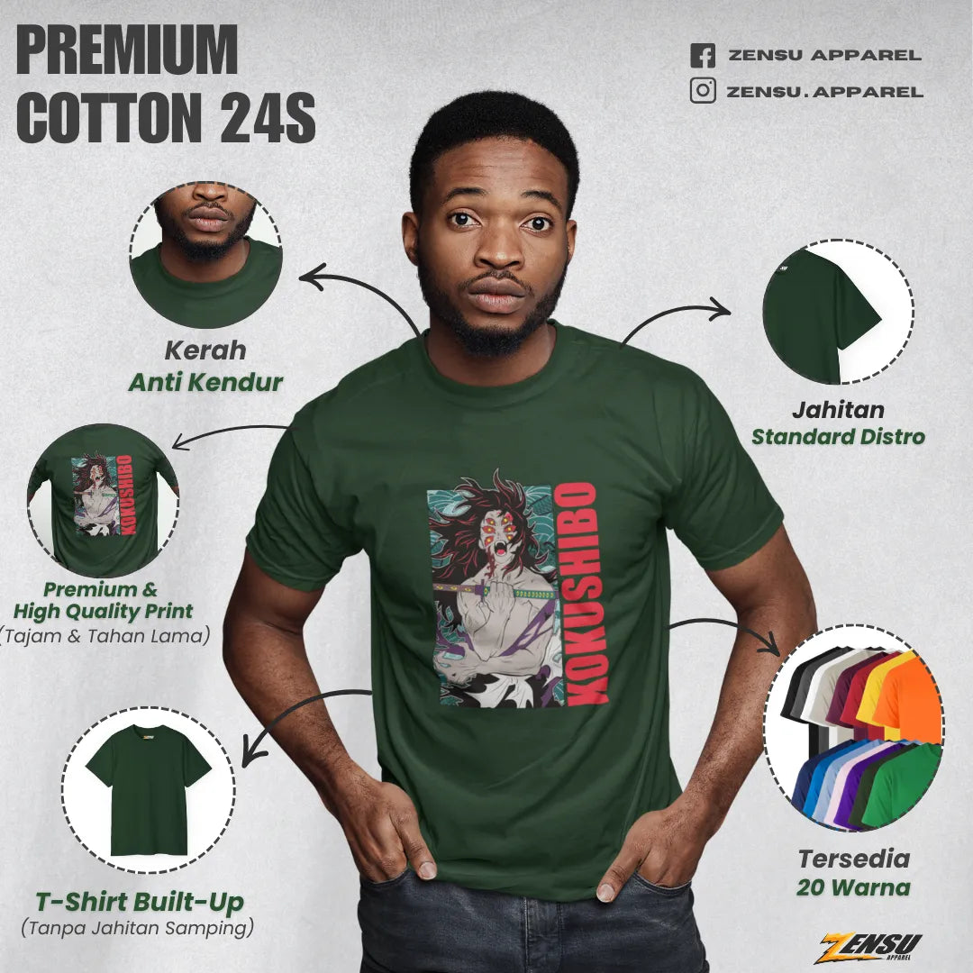 Kokushibo Upper Moon Demon - Demon Slayer | Premium Kaos Anime Z043